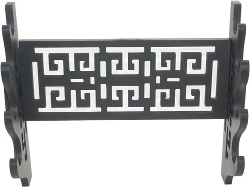 Vista 4 de Soporte para espada de 4 niveles, soporte de pared para espada samurái, soporte de espada para Katana Wakizashi y espadas estándar (clásico)