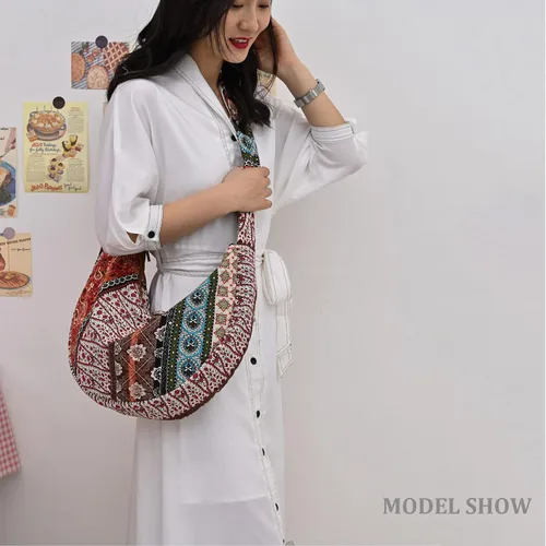 Vista 2 de Karresly - Bolsa bandolera para mujer con correa ajustable, estilo Thai