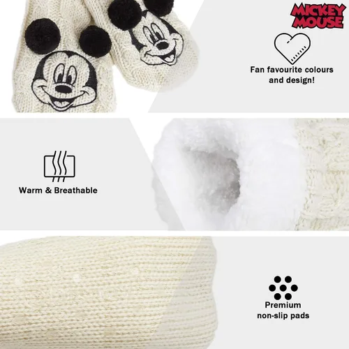 Vista 7 de Disney Women's Slippers Socks Fluffy Slipper Socks