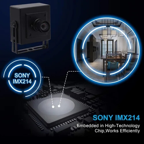 Vista 3 de Cámara USB de gran angular de 13 MP con micrófono para computadora 100 grados sin distorsión lente webcam mini UVC USB2.0 PC cámara industrial video