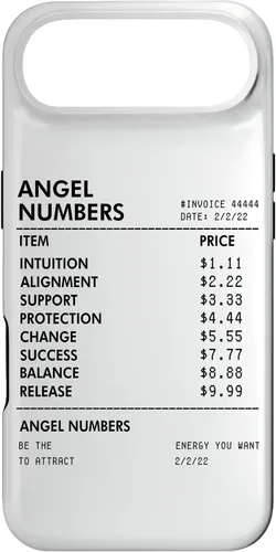 Vista 27 de Angel Numbers Receipt 111 222 333 444 - Funda de numerología espiritual para iPhone 17