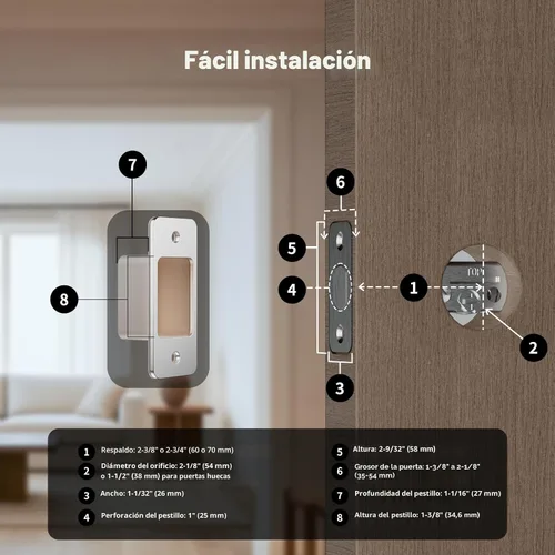 Vista 6 de Aqara Smart Lock U100, llave de Apple Home, cerrojo de huella digital, gris Matter Over Thread, Keyless Entry Door Lock, Touchscreen Keypad, IP65
