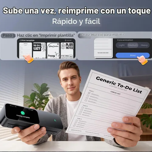 Vista 3 de Phomemo Impresoras portátiles con pantalla táctil M85 inalámbricas