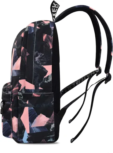 Vista 3 de YANAIER Elegante mochila para laptop, mochila de viaje, triángulo negro