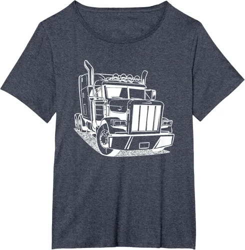 Vista 50 de Diesel Big Rig 18 Wheeler - Camiseta de camionero para camionero, Negro, S