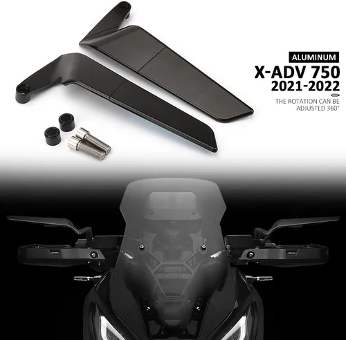 Vista 5 de Espejos retrovisores universales para motocicleta, espejos laterales giratorios para manillar, para Trident 660/Z650/Z900/Z H2 1000/X-ADV