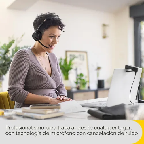 Vista 6 de Jabra Evolve2 55 Auriculares inalámbricos estéreo con ANC, color negro