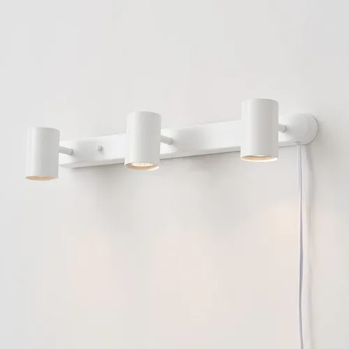 Vista 8 de GLOBE Electric 60024 Iluminación de riel de 3 luces con enchufe, cabezales ajustables, acabado blanco mate, 22 pulgadas, base GU10, cable de 15 pies