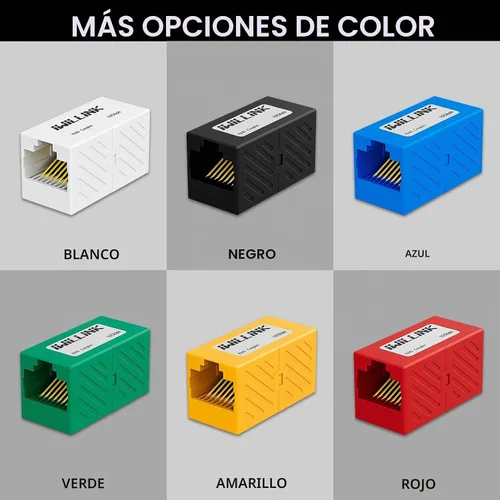 Vista 8 de iwillink Conector Ethernet RJ45, hembra a hembra, paquete de 5, color negro