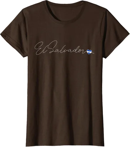 Vista 19 de Camiseta Simple Love El Salvadoreño con diseño de corazón en El Salvador