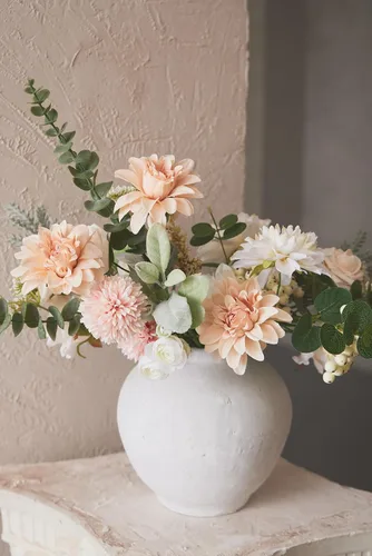 Vista 6 de Anna's Whimsy Ramos de flores artificiales, ramos de flores artificiales de seda para bodas, decoración de mesa del hogar, centros de mesa de boda