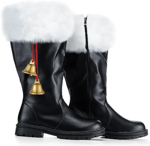 Vista 7 de Liitrsh Botas de Papá Noel de Navidad Negro