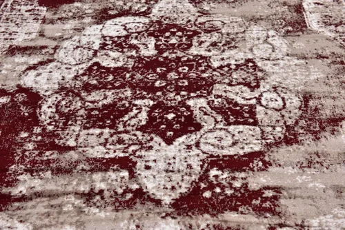 Vista 410 de Unique Loom Colección Sofia - Alfombra de área Salle Garnier (7' 1" x 10' Rectángulo, Borgoña/ Marfil)