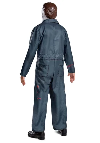 Vista 2 de Disfraz Adulto Michael Myers Azul Multicolor