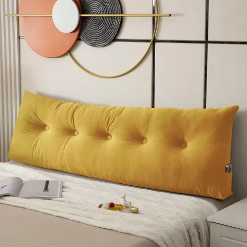 Vista 12 de Almohada para cabecero de cama enrollable, almohada de respaldo de cuña para sentarse en la cama con bolsillo lateral, almohada de lectura