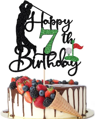 Vista 25 de Golf Happy 10th Birthday Cake Topper, Golfer/Sports Themed Birthday or Retirement Cake Decorations,Golf Ten 10 Years Old Ball Player Sport Themed
