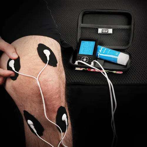 Vista 5 de USA GEAR Funda de viaje pequeña para estimuladores musculares de unidad TENS compatible con Belifu, HiDow, AUVON 2 unidades de salida