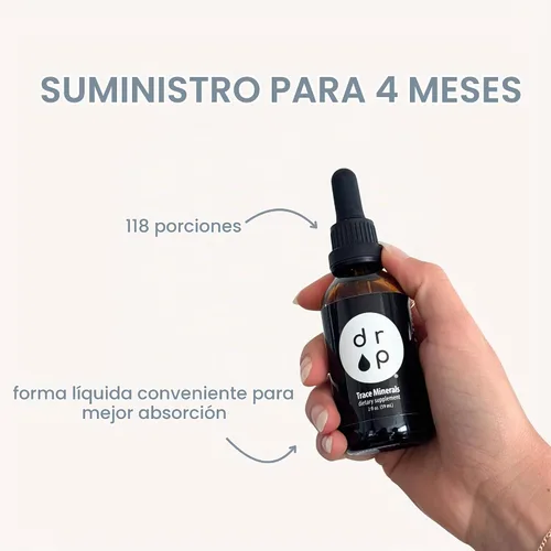 Vista 6 de Drop Trace Minerals con ácido fúlvico, gotas minerales iónicas líquidas con electrolitos - Más de 72 minerales, para energía, hidratación y salud