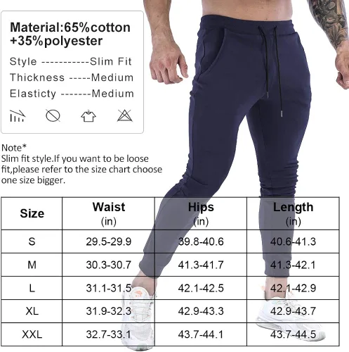 Vista 6 de Wangdo Pantalones deportivos ajustados para hombre pantalones de entrenamiento para gimnasio pantalones deportivos cónicos pantalones deportivos