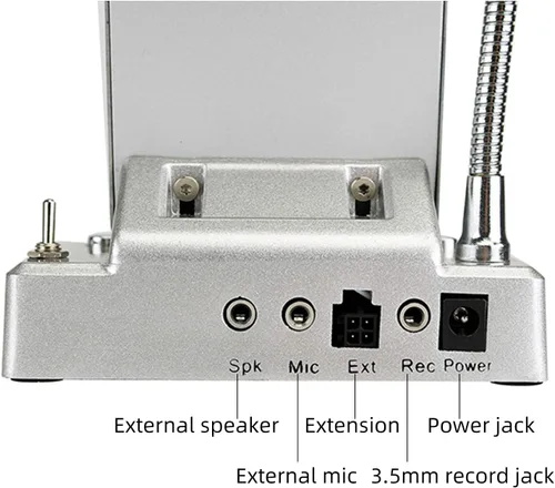 Vista 3 de Retekess TW102 Intercomunicador de ventana, sistema de intercomunicación, micrófono de 8 M, micrófono inalámbrico de conexión, altavoz para escuela