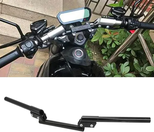 Vista 3 de 22 mm Manubrio de motocicleta universal para autos deportivos, automóviles de calle, vehículos todoterreno, scooters y vehículos. Diseño ajustable