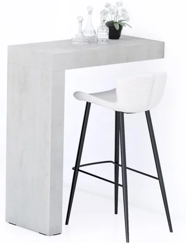 Vista 72 de Mobili Fiver Evolution - Mesa alta de bar de cocina fabricada en Italia Ahorra Espacio, Mesa de altura de mostrador montada en la pared para 1