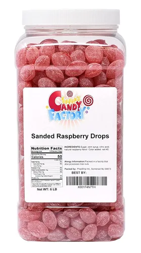 Vista 16 de Sanded Lemon Drops Old Fashioned Hard Candy 6 Lbs Sin gluten, viene en frasco, 6 libras