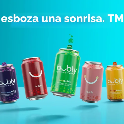 Vista 7 de Bubly - Agua con gas, paquete variado de 6 sabores (zarzamora, lima, cereza, toronja, fresa, mango), cero azúcar y cero calorías, agua con burbujas