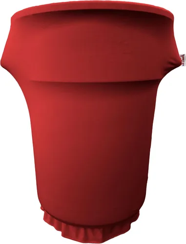 Vista 68 de LA Linen Funda elástica de elastano ajustable para cubo de basura Slim Jim de 23 galones, cubierta de contenedor de residuos, decoración de patio