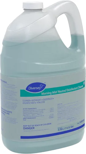 Vista 3 de Diversey 5283038 Limpiador desinfectante neutro de niebla matutina, limpiador multisuperficie pH neutro, concentrado líquido, aroma fresco, 1 galón