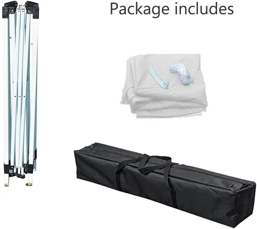 Vista 3 de Tiendas de campaña plegables de 8 x 8 pies para fiestas, plegables, ligeras, portátiles, fáciles de instalar para una persona, refugio de cenador