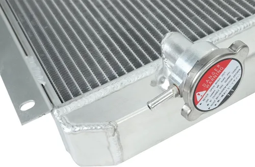 Vista 9 de Radiador de aluminio completo de 3 filas compatible con T-oyota Land Cruiser FJ40 FJ45 Series L6 1958-1984