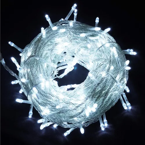 Vista 13 de Tira de luces de hadas de Navidad con cable negro de 33 pies, 100 luces LED para enchufar Extendable Black Lights with 8 Modes for Xmas Tree