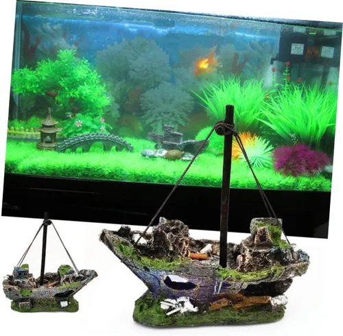 Vista 2 de POPETPOP Betta pecera pecera paisajismo decoración en maceta decoraciones de tanque acuario hundido pecera accesorios accesorios acuario adornos