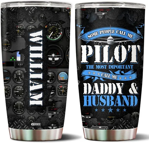 Vista 8 de Regalos de artista para hombres, vasos personalizados de acero inoxidable de 20 onzas, 30 onzas, taza de viaje para café, taza de viaje, regalo