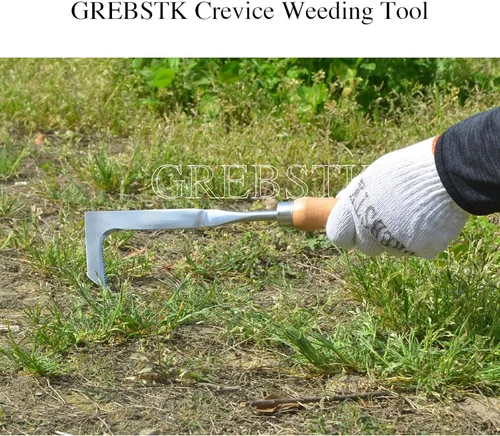 Vista 6 de GREBSTK Herramienta de deshierbe para grietas para grietas, manual de haya, mango de haya, herramienta de jardinería