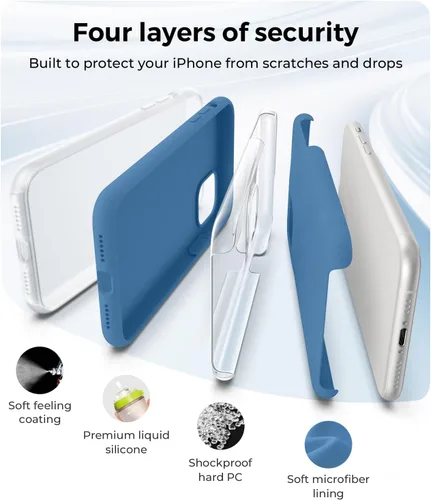 Vista 6 de AOTESIER Compatible con Funda iPhone 11, [Silicona de Grado Alimenticio] Protección Completa de Cuerpo Completo contra Caídas a Prueba de Golpes