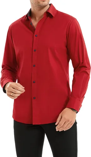 Vista 3 de Alex Vando - Camisa para hombre de manga larga con ajuste regular