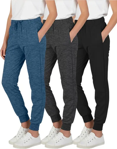 Vista 18 de Real Essentials Paquete de 3: pantalones deportivos casuales para niñas (de 7 a 16 años)