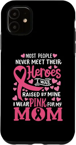 Vista 8 de Breast Cancer Awareness Wear Pink for My Mom Support Kids Case for iPhone 17