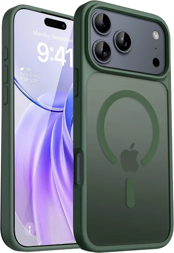 Vista 84 de CACOE Funda magnética para iPhone 12 y iPhone 12 Pro de 6.1 pulgadas - Compatible con MagSafe y soporte magnético para teléfono en el automóvil,