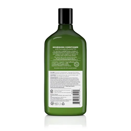 Vista 2 de Avalon Organics Acondicionador nutritivo de lavanda, botella de 11 onzas (paquete de 2)