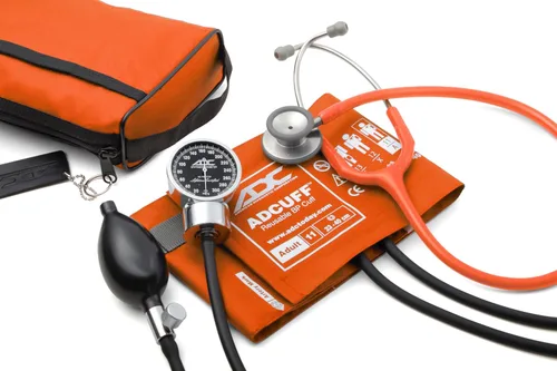 Vista 8 de ADC Pro Combo 3 - Kit de estetoscopio Adscope 603 para esfigmomanómetro profesional Includes 2-piece Adcuff, Adult, Black (fits limbs 23-40cm)