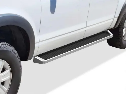 Vista 8 de APS Estribos de 5 pulgadas negro mate compatibles con Ford Explorer Sport Trac 2007-2010 Crew Cab acero inoxidable