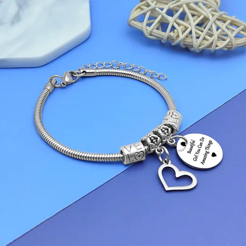 Vista 4 de DlaeKua Regalos inspiradores para mujer, pulsera de recuperación, regalos de aliento para mujeres, regalo de cumpleaños para regalo para hermosas