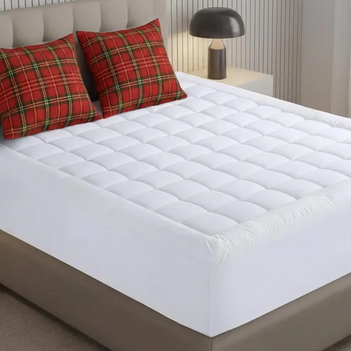 Vista 9 de Almohadillas de colchón premium, gemelo, Blanco