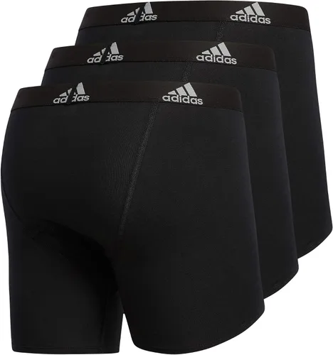 Vista 5 de adidas Calzoncillos tipo bóxer de algodón elástico para hombre, ropa interior suave y elástica, comodidad superior, paquete de 3