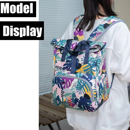 Vista 6 de TFXATFX Mochila de moda, simple, de gran capacidad, ligera, multifuncional, para mamá, casual, portátil, para mamá, Multicolor