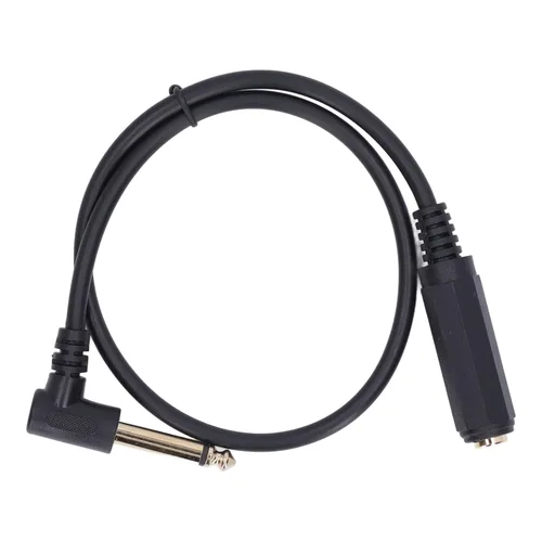 Vista 9 de Fydun Cable de sonido 1.6 ft mono ángulo recto 0.250 in macho a hembra Cable de extensión estéreo de alto rendimiento reemplazo para micrófono