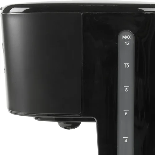 Vista 9 de Máquina de Café Haden, Cafetera de Goteo Programable de 12 Tazas con Función de Apagado Automático y Filtro de Agua Reutilizable Lavable, Negro